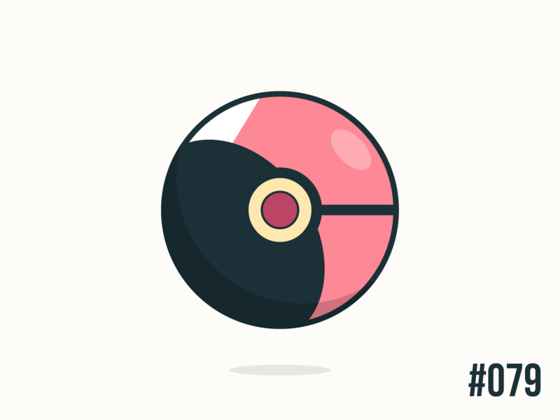 Pokéballday #079 Slowpoke Ball clean illustrator nintendo pokeball pokeballday pokemon pokéball pokéballday pokémon slowpoke vector