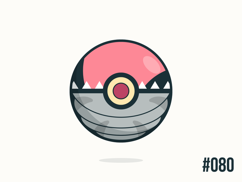 Pokéballday #080 Slowbro Ball clean illustrator nintendo pokeball pokeballday pokemon pokéball pokéballday pokémon slowbro vector