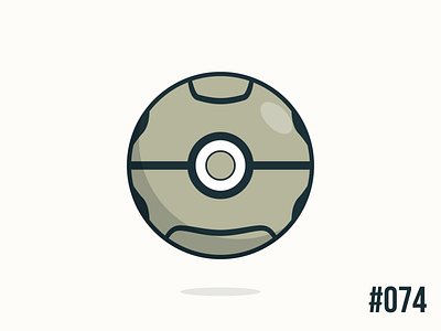 Pokéballday #074 Geodude Ball