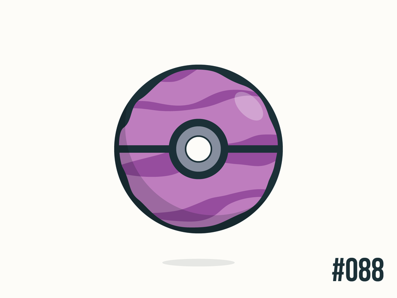 Pokéballday #088 Grimer Ball clean grimer illustrator nintendo pokeball pokeballday pokemon pokéball pokéballday pokémon vector