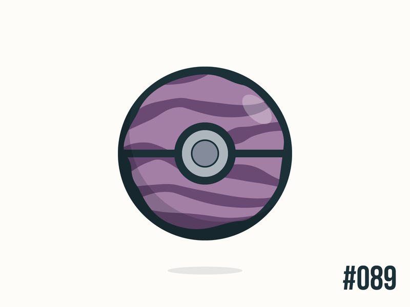 Pokéballday #089 Muk Ball clean illustrator muk nintendo okemon pokeball pokeballday pokéball pokéballday pokémon vector