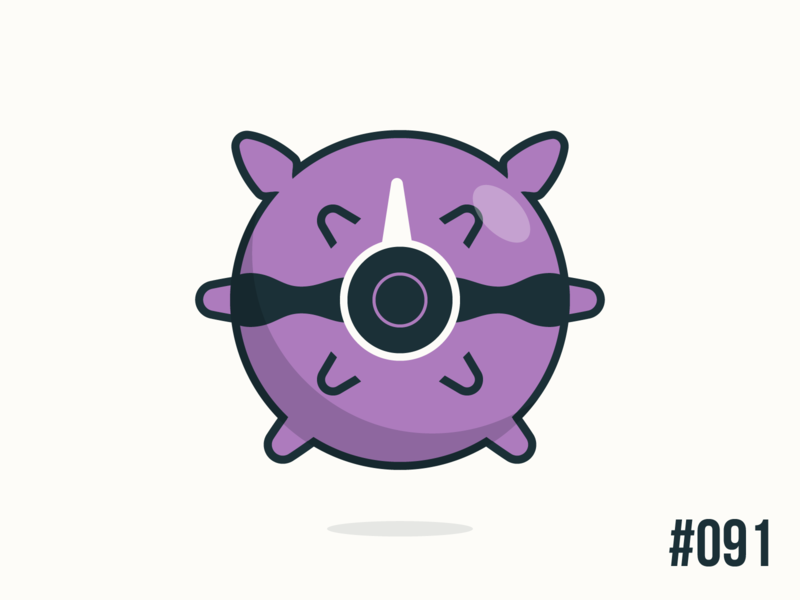 Pokéballday #091 Cloyster Ball clean cloyster illustrator nintendo pokeball pokeballday pokemon pokéball pokéballday pokémon vector