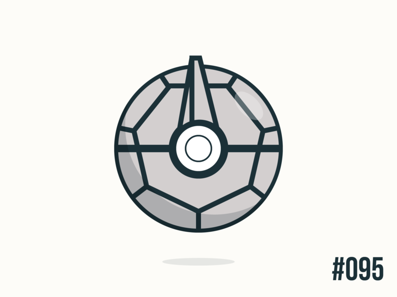 Pokéballday #095 Onix Ball clean illustrator nintendo onix pokeball pokeballday pokemon pokéball pokéballday pokémon vector