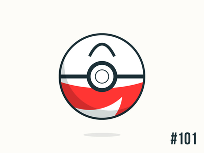 Pokéballday #101 Electrode Ball clean electrode illustrator nintendo pokeball pokeballday pokemon pokéball pokéballday pokémon vector