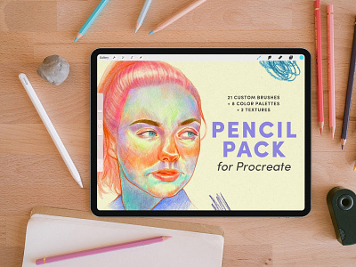 Pencil Pack – Procreate Brushes By Sadie Lew brush brushes creative creative market illustration madewithcm procreate typography vector