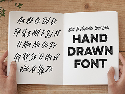 How To Vectorize Your Own Hand Drawn Font hand drawn illustrator sketch typography vectors