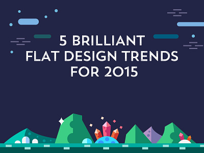 5 Brilliant Flat Design Trends for 2015 2015 design flat ghost buttons long shadows minimalism trends