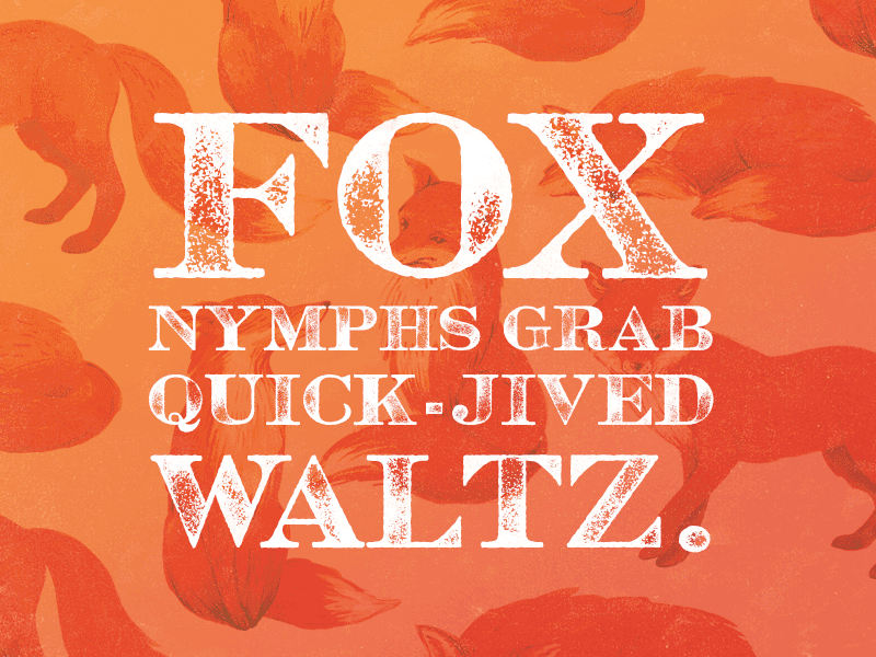 Caston Inked + Animal Pangrams animal caston font fox inked made with cm mwcm pangrams pig typeface zebra