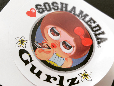 SOSHAMEDIA Gurlz - Angelica stickers branding design design art flat girl illustration illustration art logo manga web
