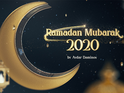 Ramadan Mubarak 2020 3d ancient city arabian arabic greetings islamic moon mosque mubarak night ramadan template wishes