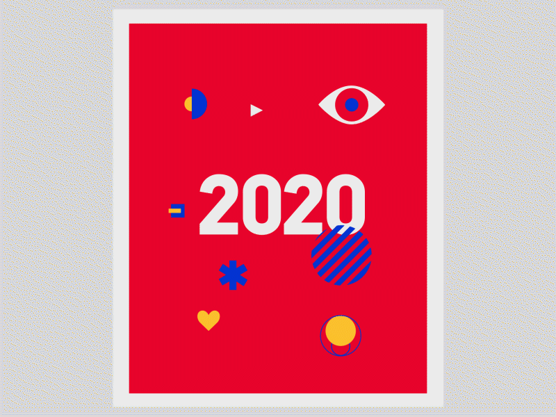 Motion Poster 2020 2d art abstract everyday graphic design motion graphics poster a day red typo typography