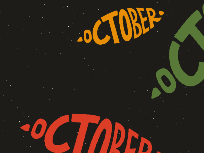October 2danimation aftereffects animation autumn cel celanimation everyday fall font leaves loop october poster typography