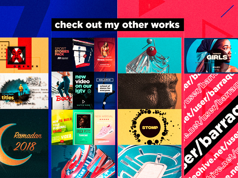 Portfolio broadcast showreel resume portfolio cv multiscreen titles slideshow youtube videohive template opener