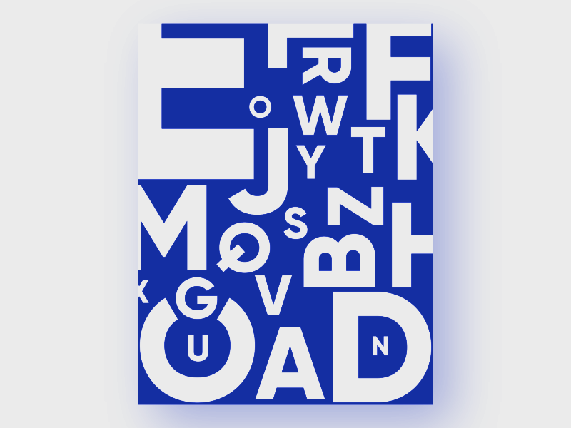 alphabet abc alphabet deepblue graphic design letters motion graphics pantone2020 poster typography