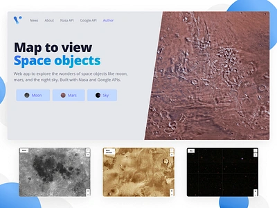 SpaceV - Space View blue clean design google mobile nasa react space ui web webapp webdev