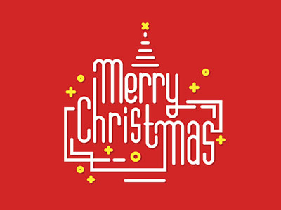 Merry Christmas art artwork christmas font lettering line typography