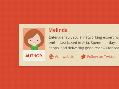 Author Section about author avatar bio character gui illustration mascot profile ui web