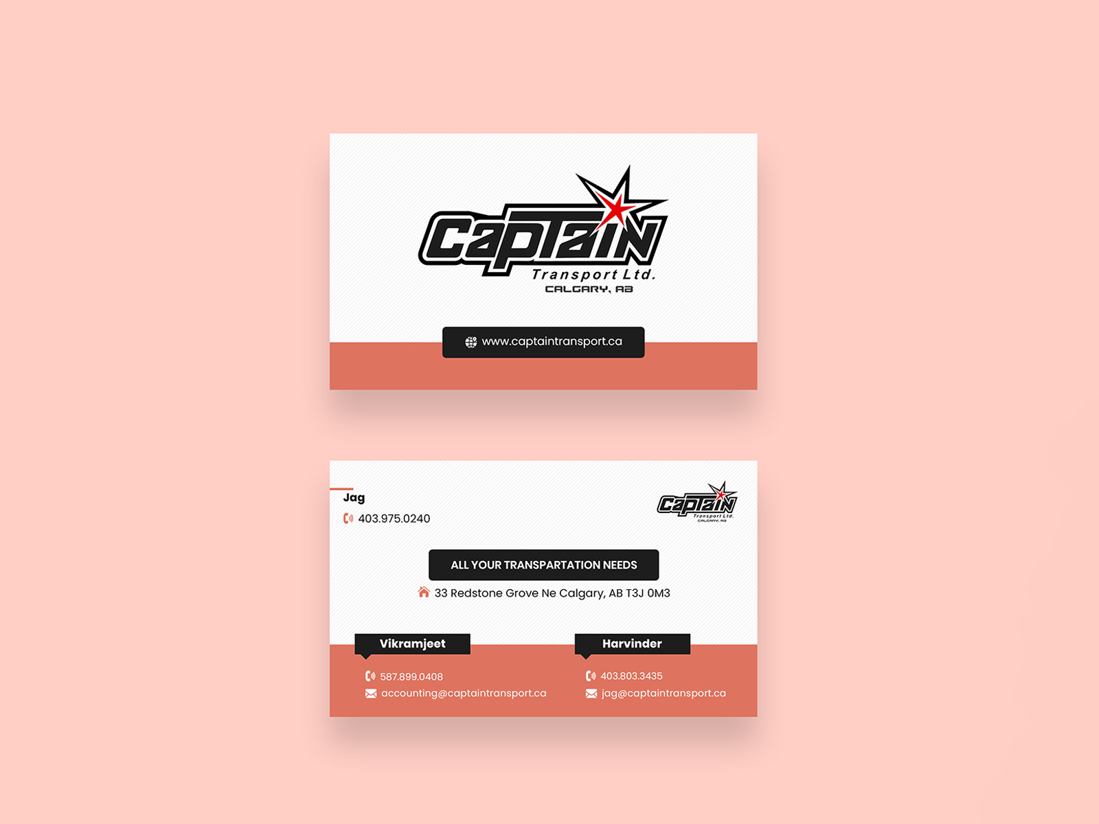 Captain Transport Ltd. Business Card Design by BusinessCard Junction on ...