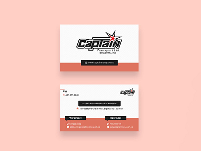 Captain Transport Ltd. Business Card Design