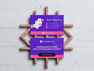 Homesome Business Card Design | Social Media Design advertisement awesome business card business card design business card template business cards card design classy design facebook illustration instagram latest logo minimal modern new post social media ads trending