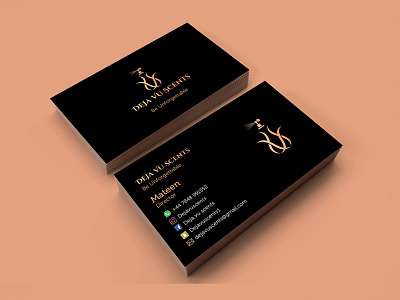 Deja Vu Scents Business Card Design | Social Media Design advertisement awesome business card business card design business card template business cards card design classy design facebook illustration instagram latest logo minimal modern new post social media ads trending