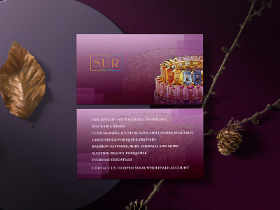 Sur Jewelry Business Card Design | Social Media Design advertisement awesome business card business card design business card template business cards card design classy design facebook illustration instagram latest logo minimal modern post social media social media ads trending