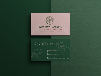 Nature's Harmony Business Card Design | Social Media Design advertisement awesome business card business card design business card template business cards card design classy design facebook illustration instagram latest logo minimal modern post social media social media ads trending