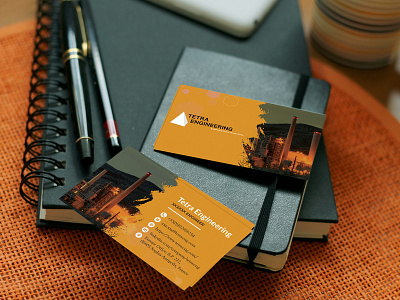 Tetra Engineering Business Card advertisement branding business card business card design business card template business cards card card design company design illustration