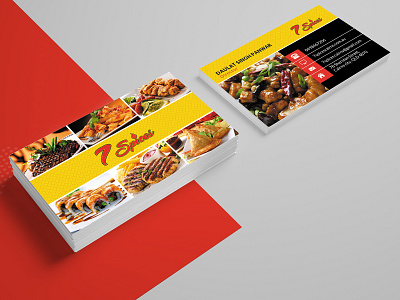 7 Spices Restaurant Card Design advertisement branding business card business card design business card template business cards card card design company design illustration