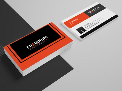 Freedium Business Card Design advertisement branding business card business card design business card template business cards card card design company design illustration template typography