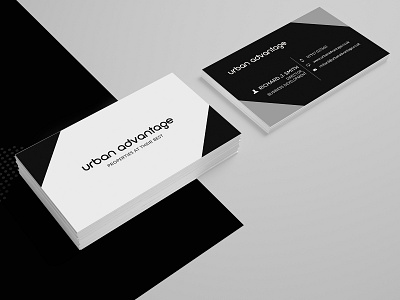 Urban Advantage Card Design advertisement branding business card business card design business card template business cards card card design company design illustration template typography