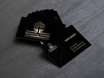 Enchanting Exteriors Business Card advertisement branding business card business card design business card template business cards card card design company design