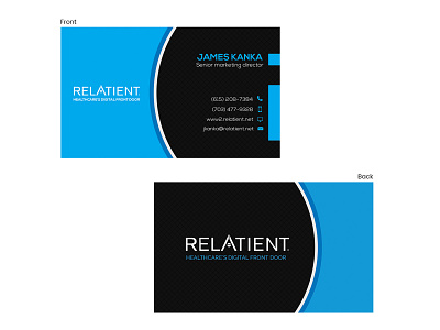 Relatient Business Card Design advertisement business card business card design business card template business cards card card design design logo