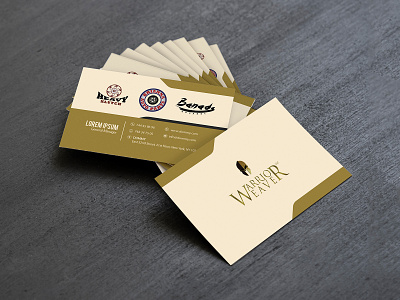 Warrior Weaver Business Card Design advertisement branding business card business card design business card template business cards card card design company design logo