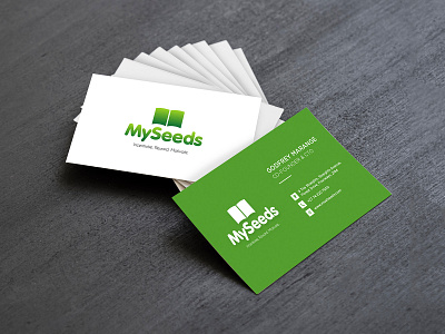 My Seeds Business Card Design advertisement branding business card business card design business card template business cards card card design company design