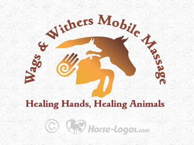 Horse Logo for Animal Massage Business branding design dog equestrian equine hand horse horse logo logo massage vector