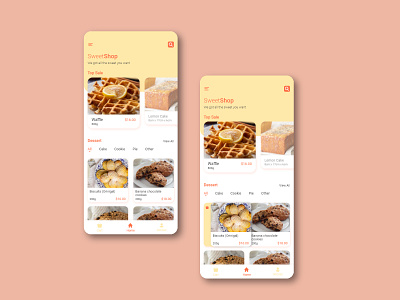 Dessert Shop App Concept adobexd app food mobile app design shop ui