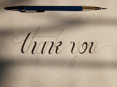 Thank you debut shot hand lettering lettering penciling sketching thank you thanks