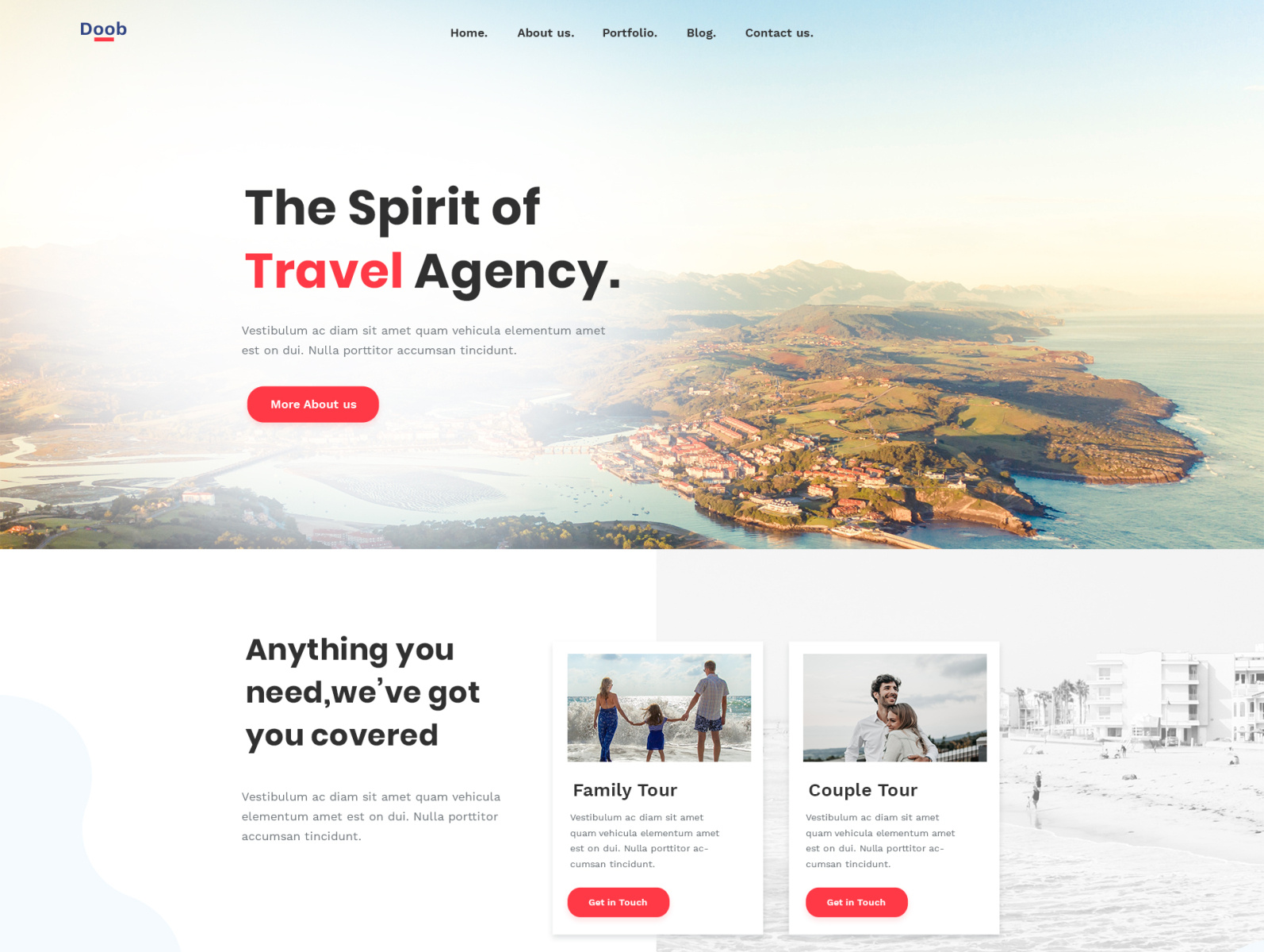 Travel Agency - Website Template by TechnoBrave on Dribbble