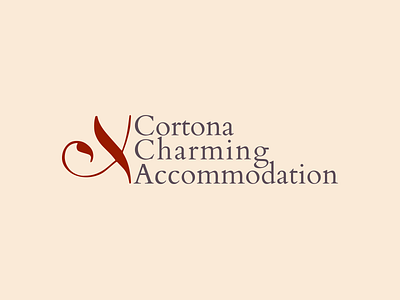 Cortona Charming Accommodation design illustration logo