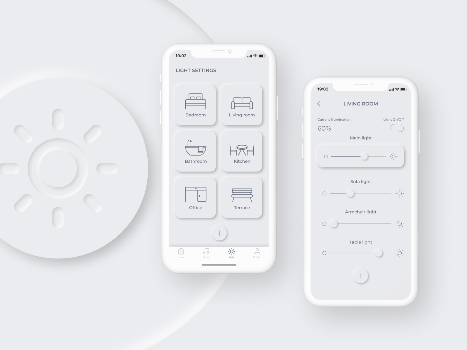 Light settings for smart light app by Sasha Kit on Dribbble