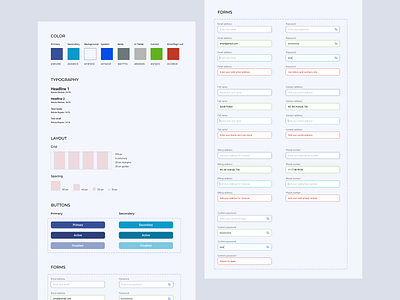 Design system for plastic surgery clinic app