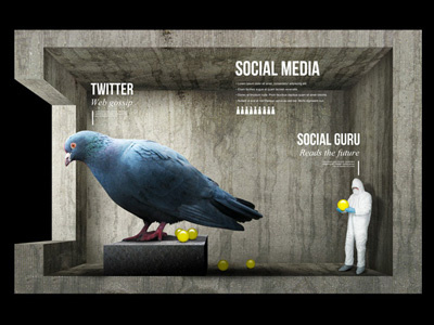 Twitter Room agency concept motion graphics photoshop storyboard