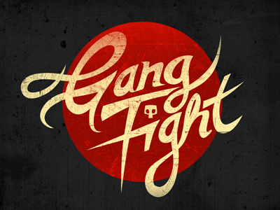 Gang Fight app iphone logo typography