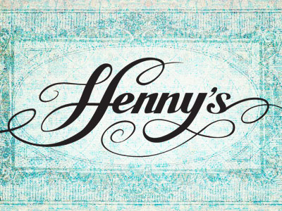 Henny's calligraphy logo script typography