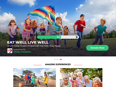 Fundraising Landing Page causes donation experience gamification ui uidesign ux web