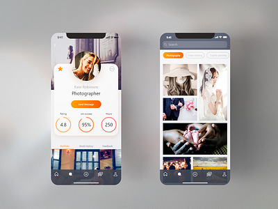 Profile UI app branding design ios minimal ui ux