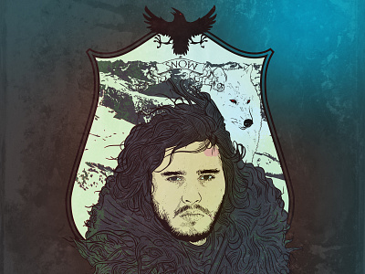 Jon Snow content content design design design art digital digital art digital illustration fan fan art fandom fantasy game of throne game of thrones graphic graphic design hbo illustration marketing agency tv tv series