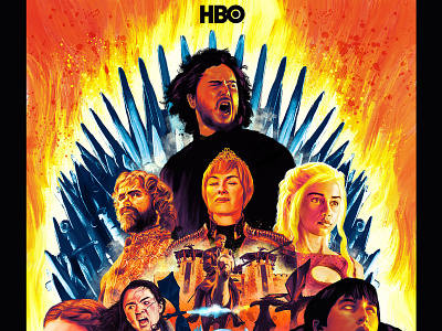 GOT Tribute Poster branding content content design design design art digital digital art digital illustration game of thrones gameofthrones graphic graphic design graphics hbo illustration marketing agency poster tv series tv show tv shows