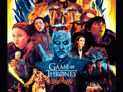 GOT Tribute Poster branding content content design design design art digital digital art digital illustration game of thrones gameofthrones graphic graphic design graphics hbo illustration marketing agency poster design tv series tv show tv shows